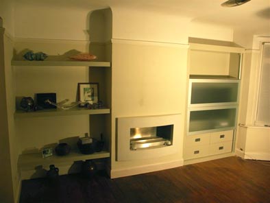 alcove units with sliding glass door